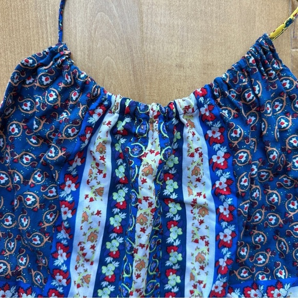 roberio sampaio Halter Mixed Paisley Print Kitschy Floral Dress, Size Medium - Picture 10 of 16